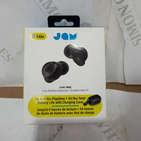 BRAND NEW BOXED JAM LIVE FREE TRULY WIRELESS EARPHONES IN BLACK