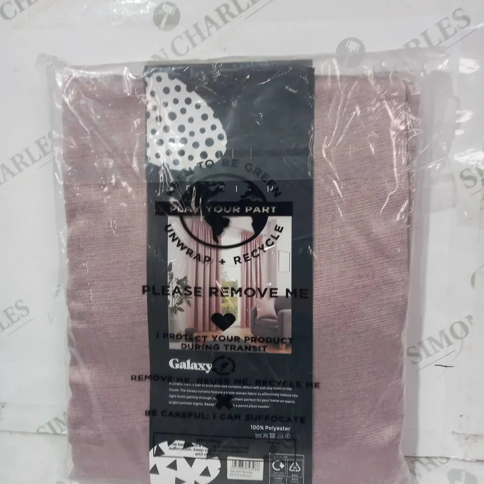 FUSION GALAXY SELF LINED PENCIL PLEAT CURTAINS - ONE PAIR