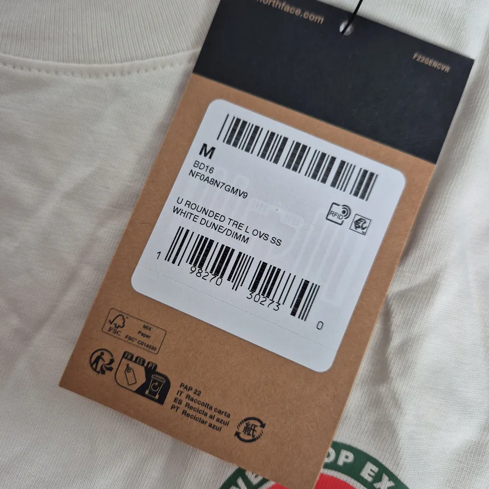 THE NORTH FACE UNISEX T-SHIRT – WHITE, UK M