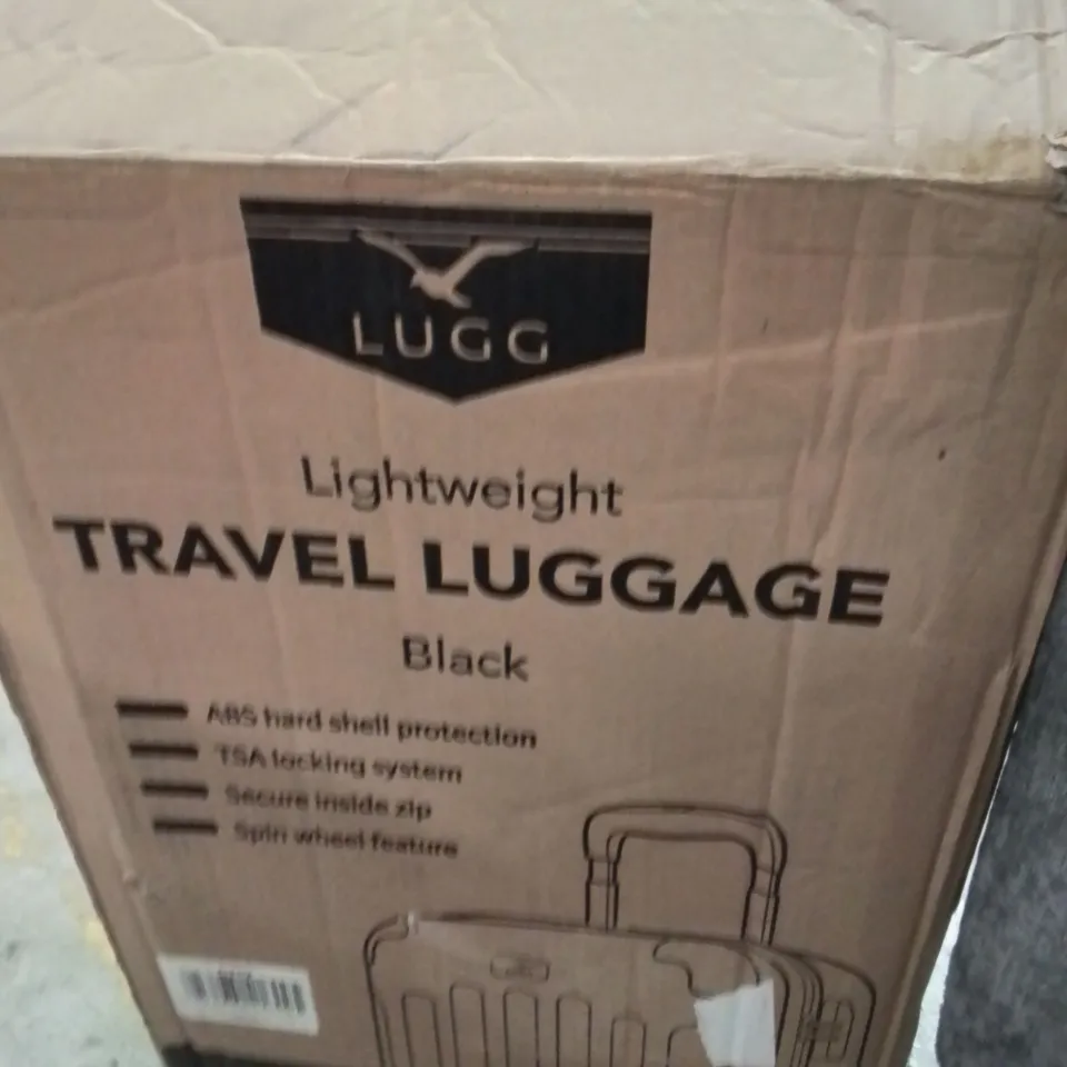 BOXED LUGG TRAVEL LUGGAGE BLACK