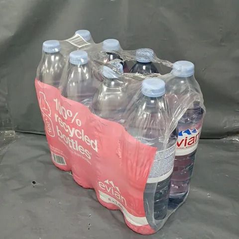 8 X SEALED EVIAN WATER BOTTLES - 8 X 1.5L - COLLECTION ONLY 