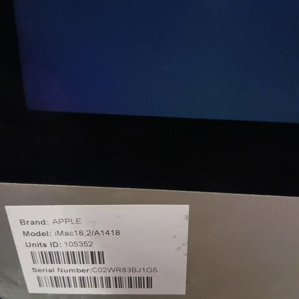APPLE IMAC 18,2 / A1418 ALL-IN-ONE DESKTOP COMPUTER