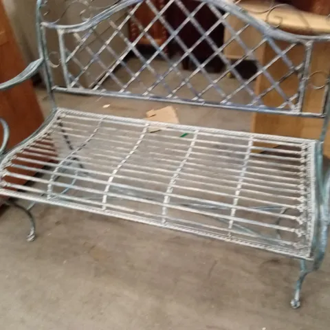 MATAL ABNER GARDEN BENCH BLUE