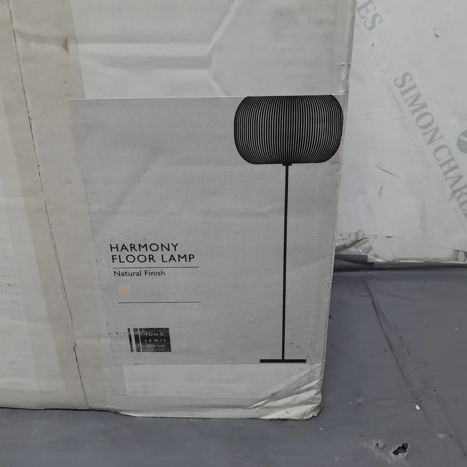 BOX 1/2 OF HARMONY FLOOR LAMP NATURAL FINISH BY JOHN LEWIS 