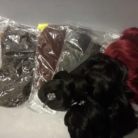 APPROXIMATELY 5 ASSORTED HAIR WIGS FOR WOMEN 