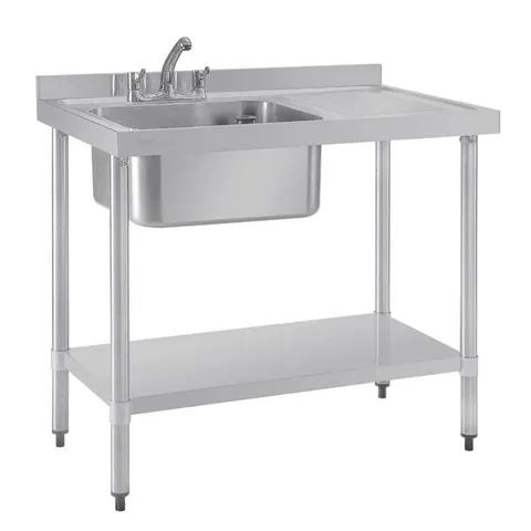 BOXED VOGUE SINGLE SINK RIGHT HAND DRAINER 1000MM