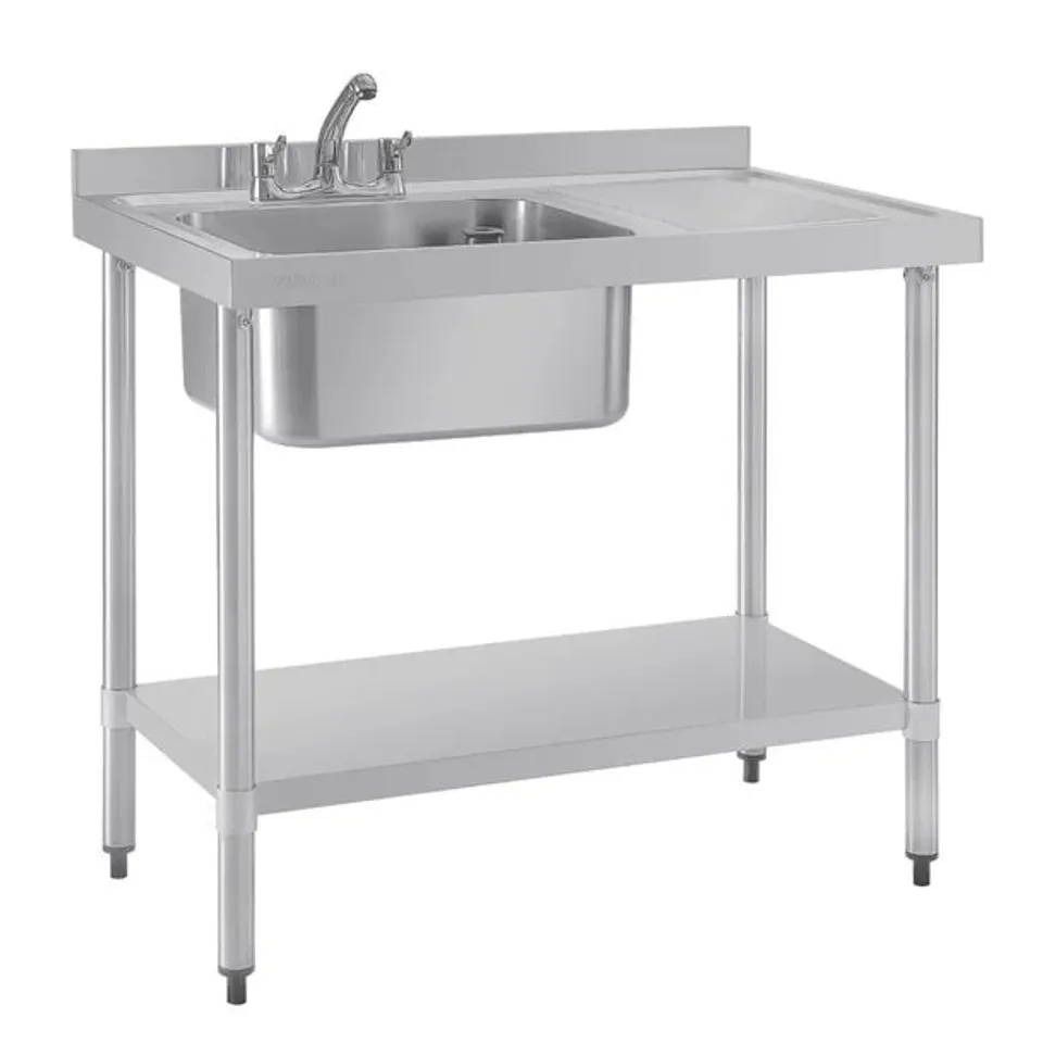 BOXED VOGUE SINGLE SINK RIGHT HAND DRAINER 1000MM