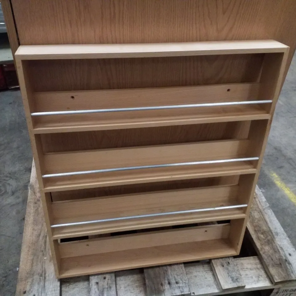 PALLET CONTAINING CUPBOARD WITH LOCK & 2 SPICE RACKS