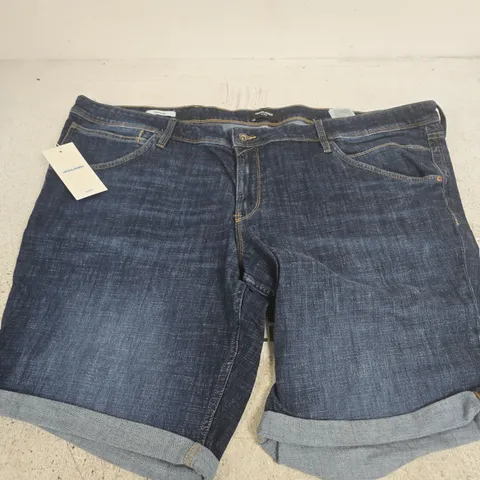 JACK & JONES FIT+ DENIM SHORTS IN DARK WASH - SIZE 52
