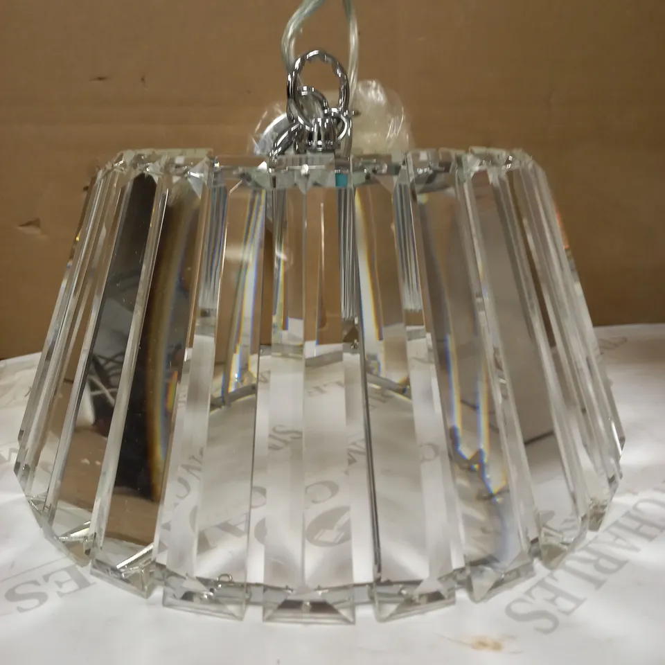 FRIEDA CEILING FITTING CHROME FINISH AND GLASS
