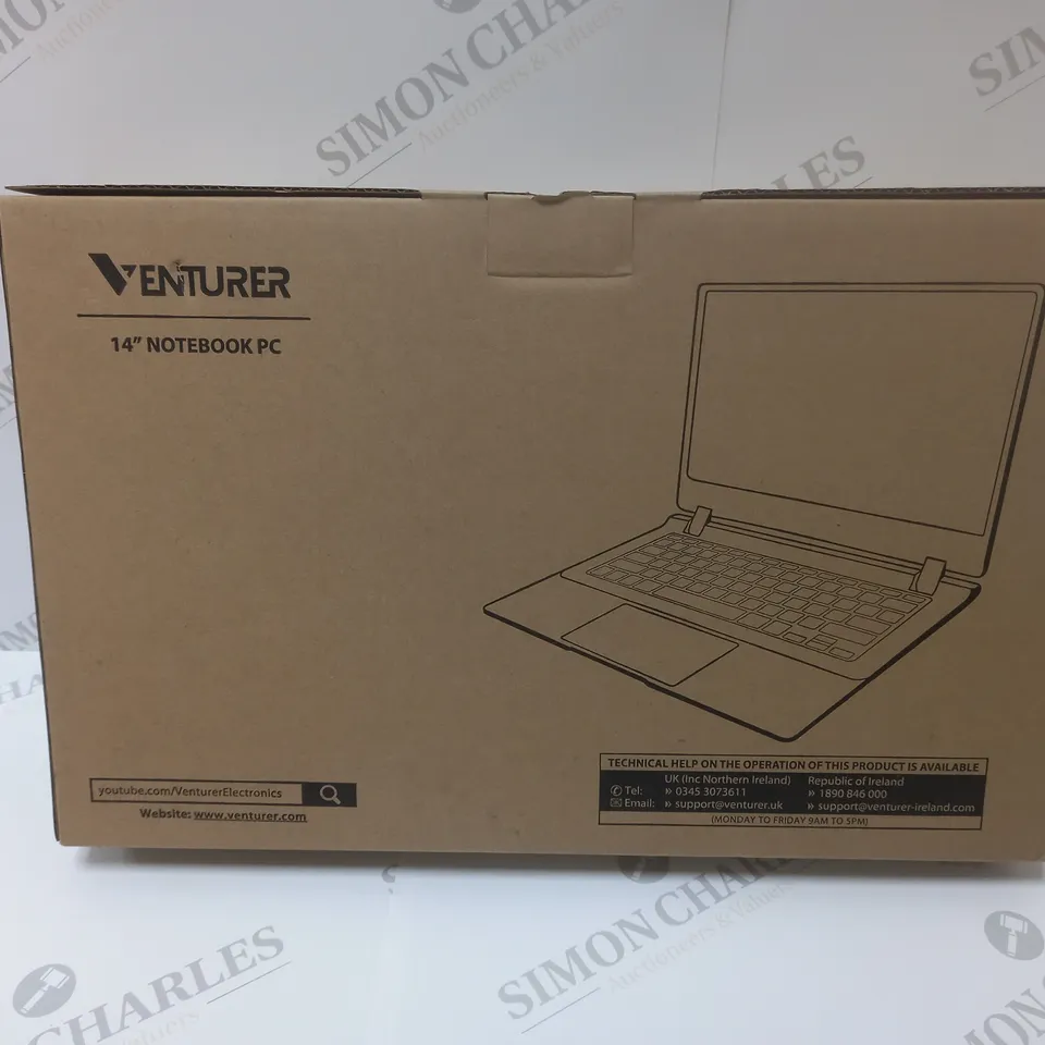 BRAND NEW BOXED VENTURER EUROPA 14 NOTEBOOK, INTEL CELERON CN6814C24G
