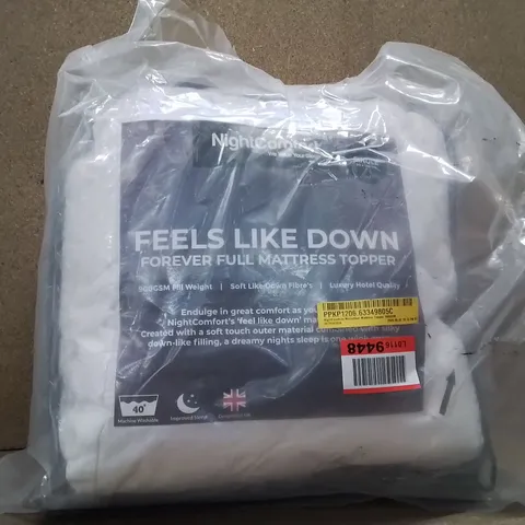 BAGGED NIGHTCOMFORT MICROFIBRE MATTRESS TOPPER -SINGLE-