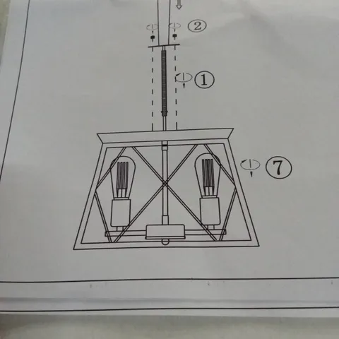 BOXED 4-LIGHT BRONZE LANTERN PENDANT (1 BOX)