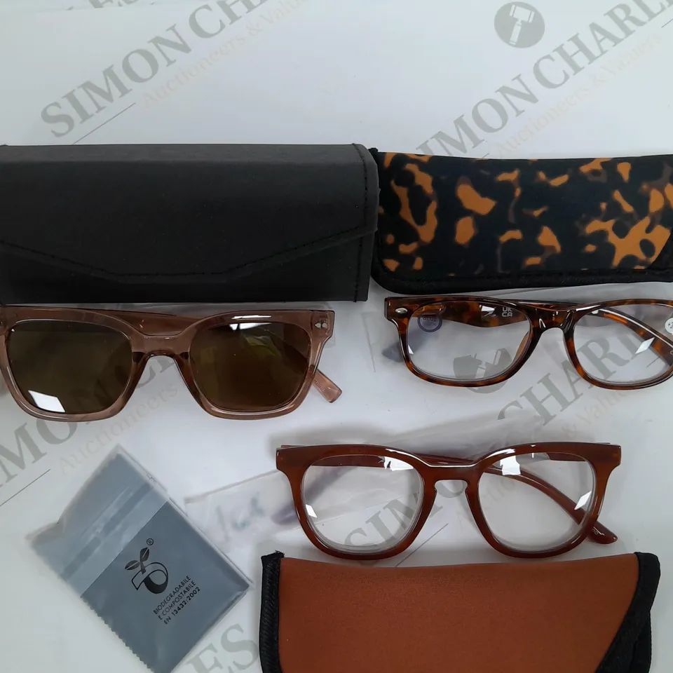 HUMMINGBIRD POLARISED SUNGLASSES & READER 2PC SET TAN MIX 3.5