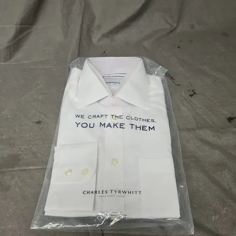 CHARLES TYRWHITT EGYPTIAN COTTON SLIM FIT SHIRT IN WHITE SIZE 16/33"