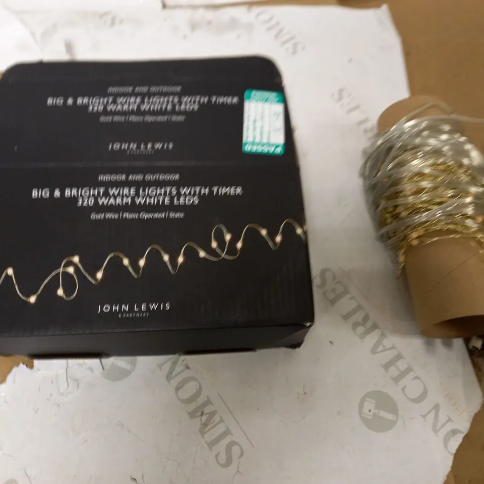 BIG & BRIGHT WIRE LIGHTS WITH TIMER 320 WARM WHITE LEDS 