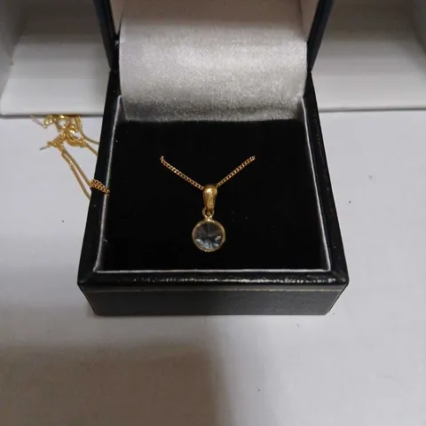 OUTLET DIAMONIQUE 0.5CT YELLOW GOLD NECKLACE