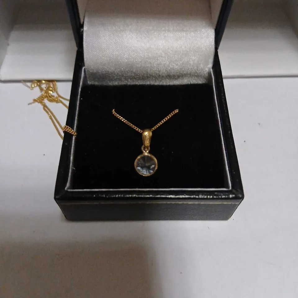 OUTLET DIAMONIQUE 0.5CT YELLOW GOLD NECKLACE