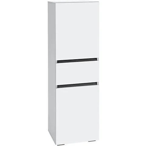 BOXED WISLA BATHROOM STORAGE MIDI CABINET - WHITE (2 BOXES)