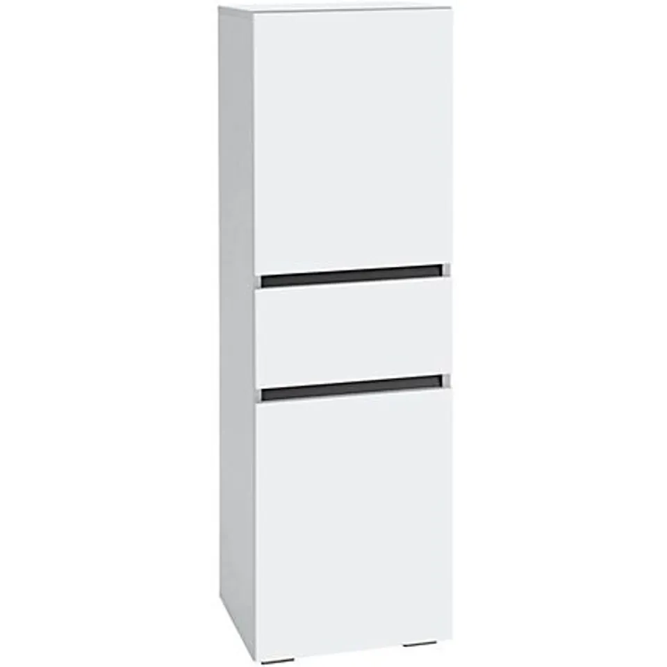 BOXED WISLA BATHROOM STORAGE MIDI CABINET - WHITE (2 BOXES)