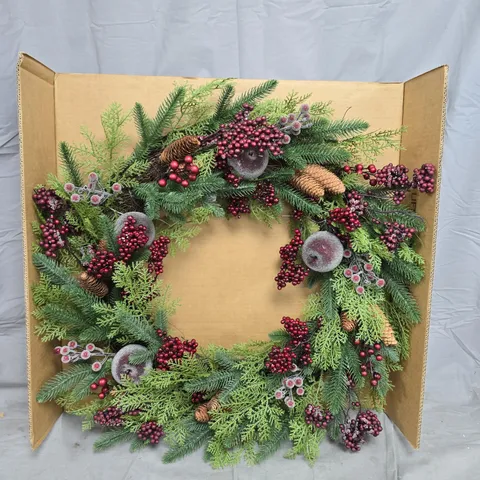 90CM APPLE AND BERRY WREATH