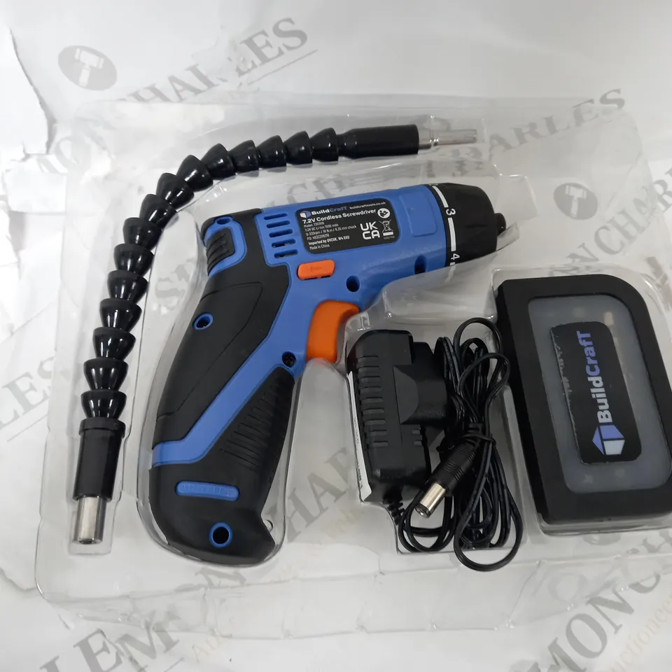 BOXED BUILDCRAFT 7.2V RECHARGABLE CORDLESS SCREWDRIVER  RRP £39.99