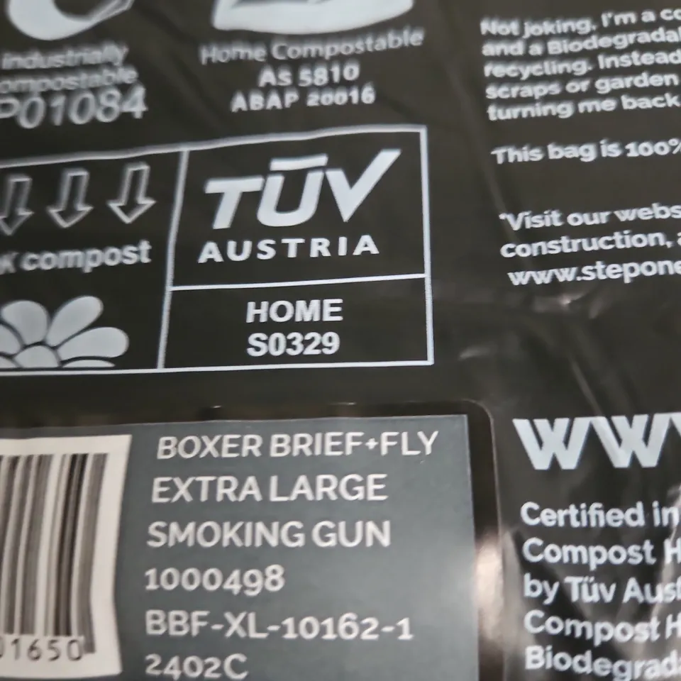 STEP ONE BOXER BRIEFS + FLY, EXTRA LARGE (XL) – SMOKING GUN