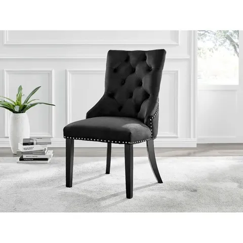 BOXED LUXURY VELVET UPHOLSTERED SIDE CHAIRS