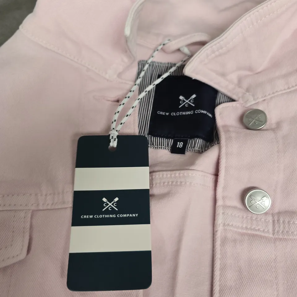 CREW CLOTHING COMPANY DENIM JACKET – PINK, WOMEN'S, SIZE 18