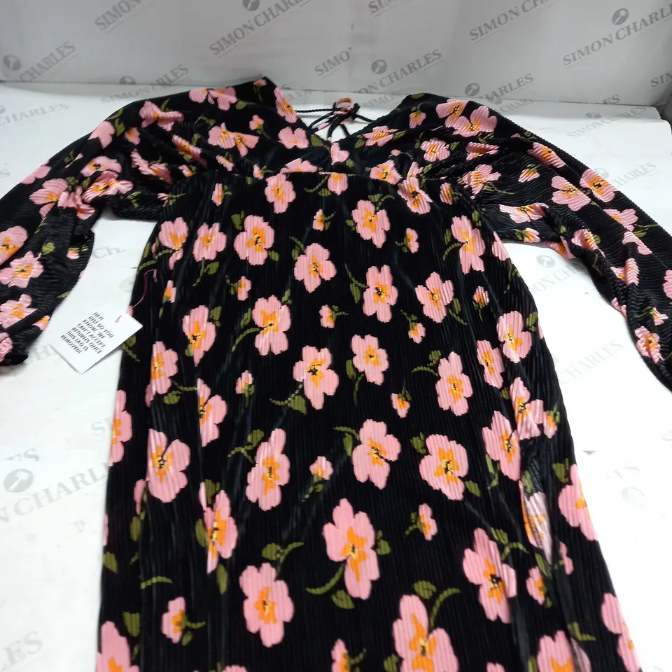 WOMENS DESIGNER LONG SLEEVE BATWING MIDI DRESS SIZE 18