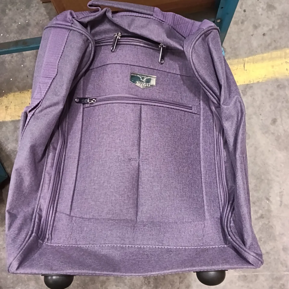 UNBOXED KEPLIN LUGG MEDIUM SIZE TRAVEL SUITCASE WITH WHEELS PURPLE COLOUR 