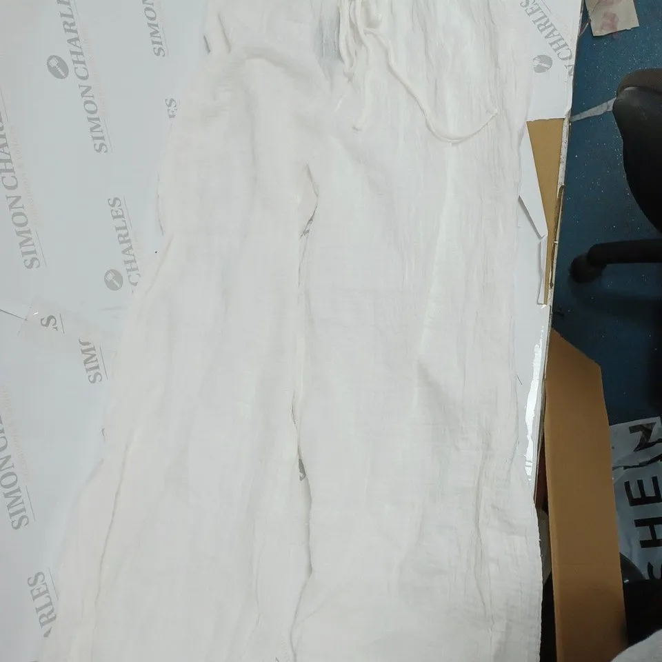 PLT WHITE PANTS WITH DRAW STRING SIZE UK 12