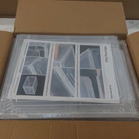 BOXED 6 PAIR STACKABLE SHOE STORAGE BOX