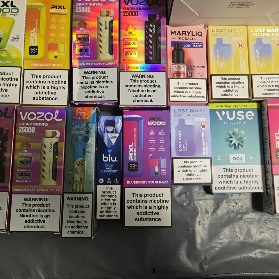 APPROXIMATELY 30 ASSORTED E-CIGARETTE PRODUCTS TO INCLUDE - HAYATI AND VUSE