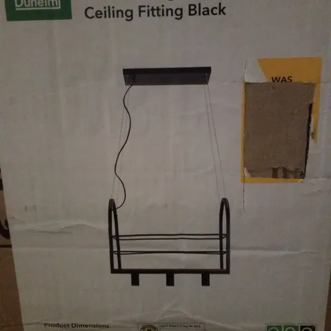 BOXED ENDER STORAGE DINER CEILING FITTING BLACK 