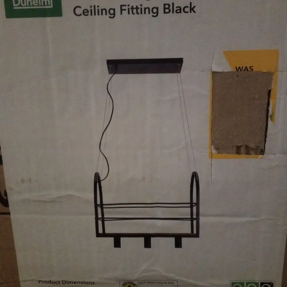 BOXED ENDER STORAGE DINER CEILING FITTING BLACK 
