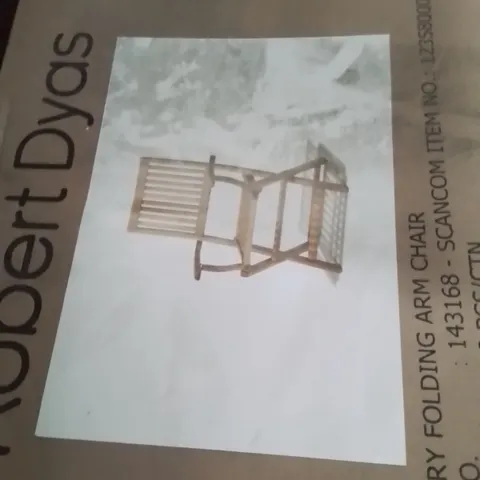 BOXED ROBERT DYAS FOLDING ARM CHAIR 2PCS