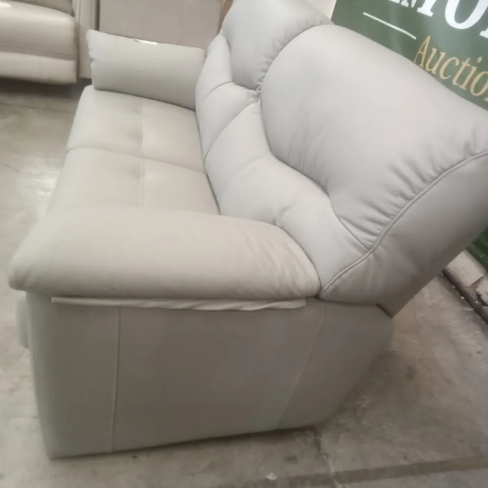 DESIGNER G PLAN MADE STRATFORD 2 SEATER SOFA - CAMBRIDGE GREY LEATHER 