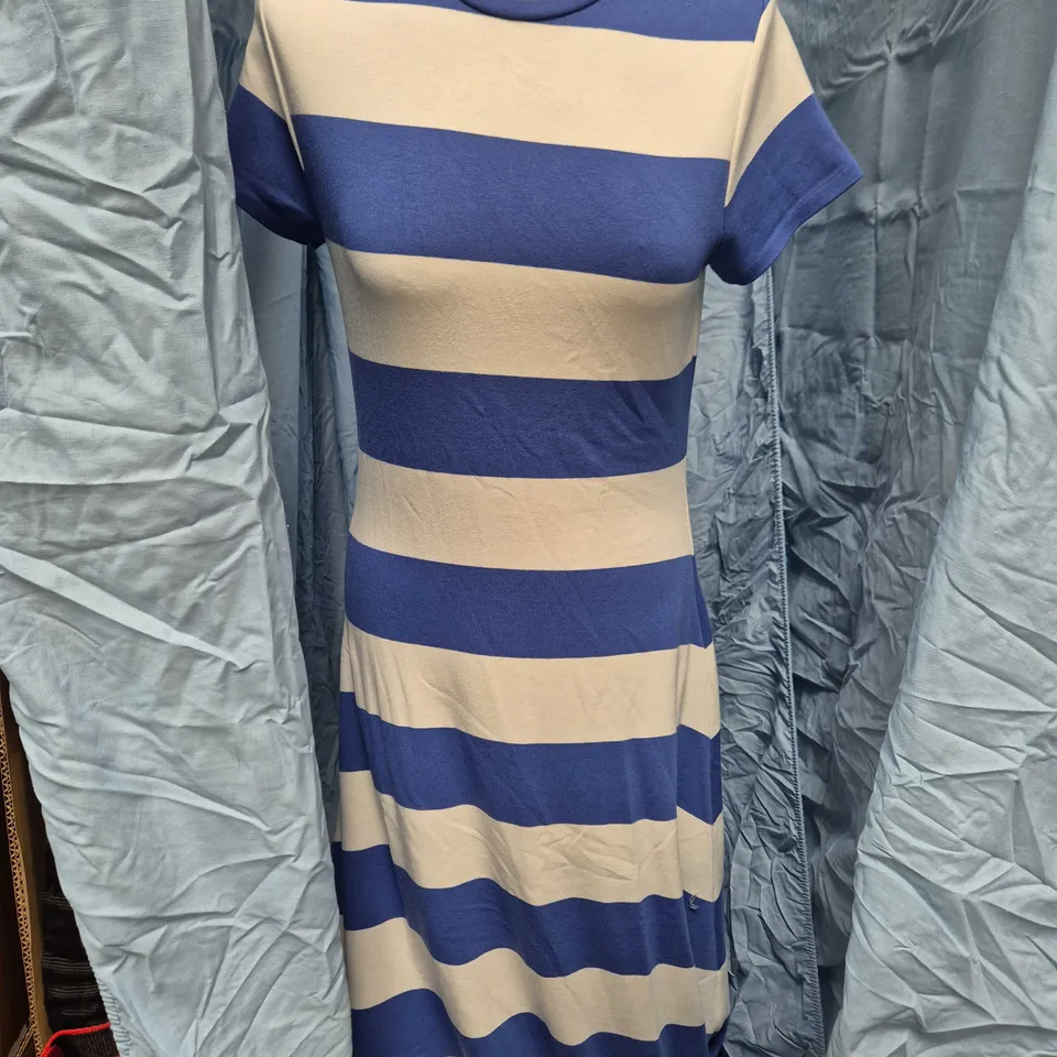 POLO RALPH LAUREN STRIPED POLO SHIRT – BLUE & WHITE, UK LARGE