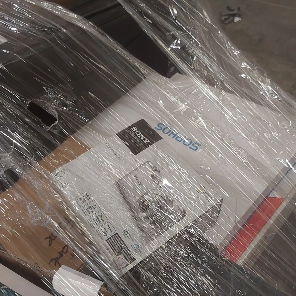 PALLET CONTAINING A VERY LARGE QUANTITY OF ASSORTED ITEMS INCLUDING: TOASTERS, HP OFFICEJET PRO PRINTER, CLEVERSPA HOT TUB, SONY CYBERSHOT CAMERA, OFFICE TELEPHONES ECT
