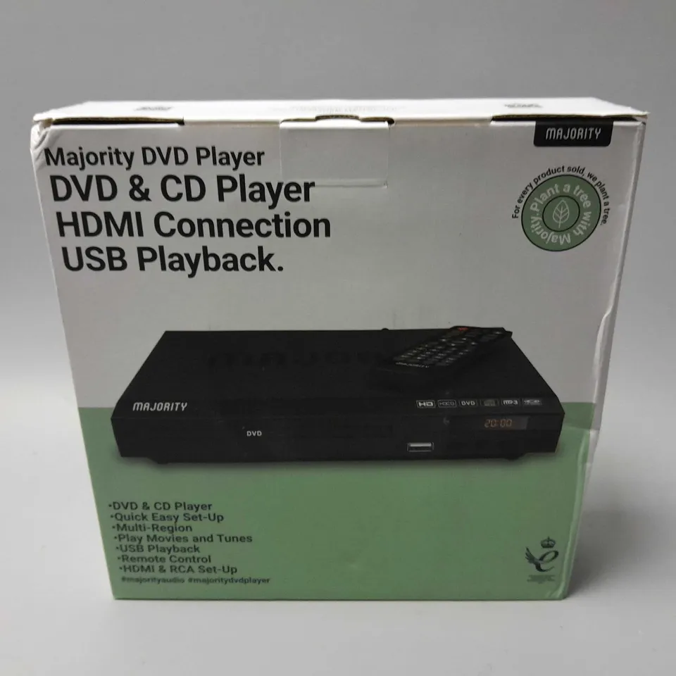 BOXED MAJORITY DVD PLAYER