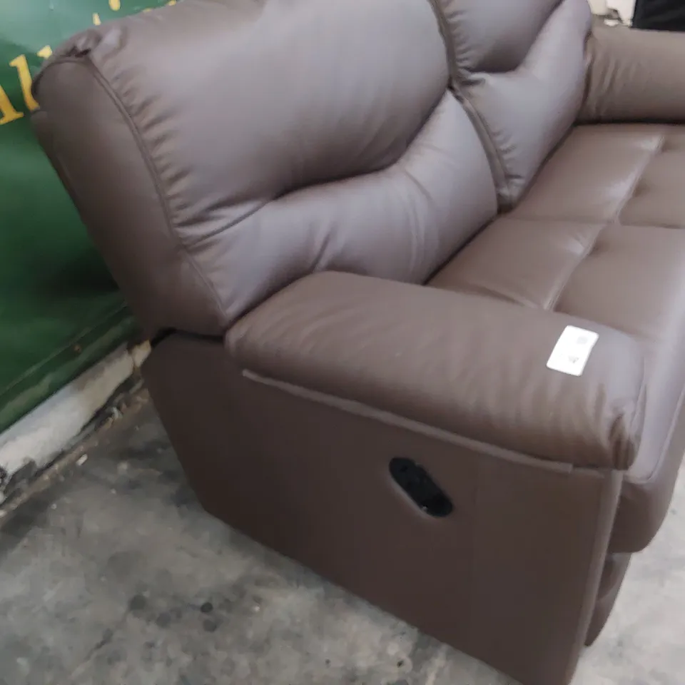 QUALITY BRITISH DESIGNER G PLAN STRATFORD TWO SEATER MANUAL RECLINING SOFA OXFORD CHOCOLATE LEATHER 