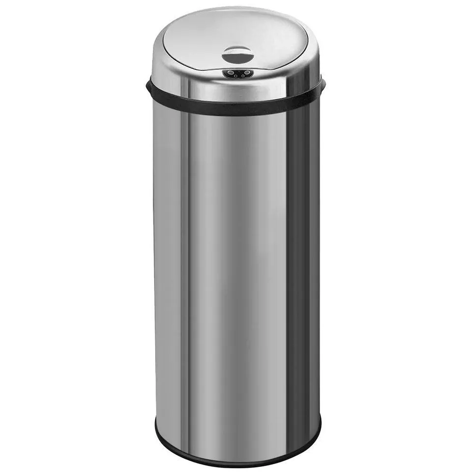 BOXED INMOTION 50L STAINLESS STEEL AUTO SENSOR KITCHEN WASTE DUST BIN - BRUSHED STEEL (1 BOX)