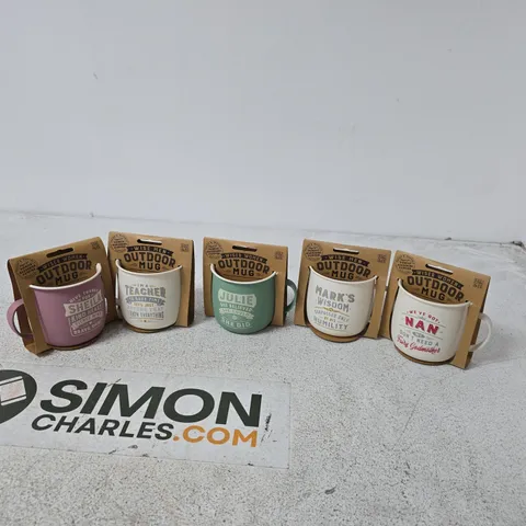 APPROXIMATELY 5 X WISER WOMEN/MEN OUTDOOR MUGS 