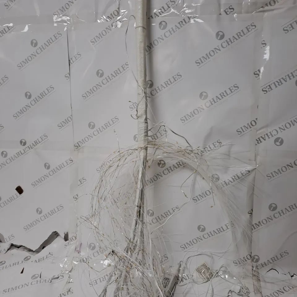 BOXED ALISON CORK PRE-LIT CASCADING GLITTER WHITE WILLOW TREE - COLLECTION ONLY