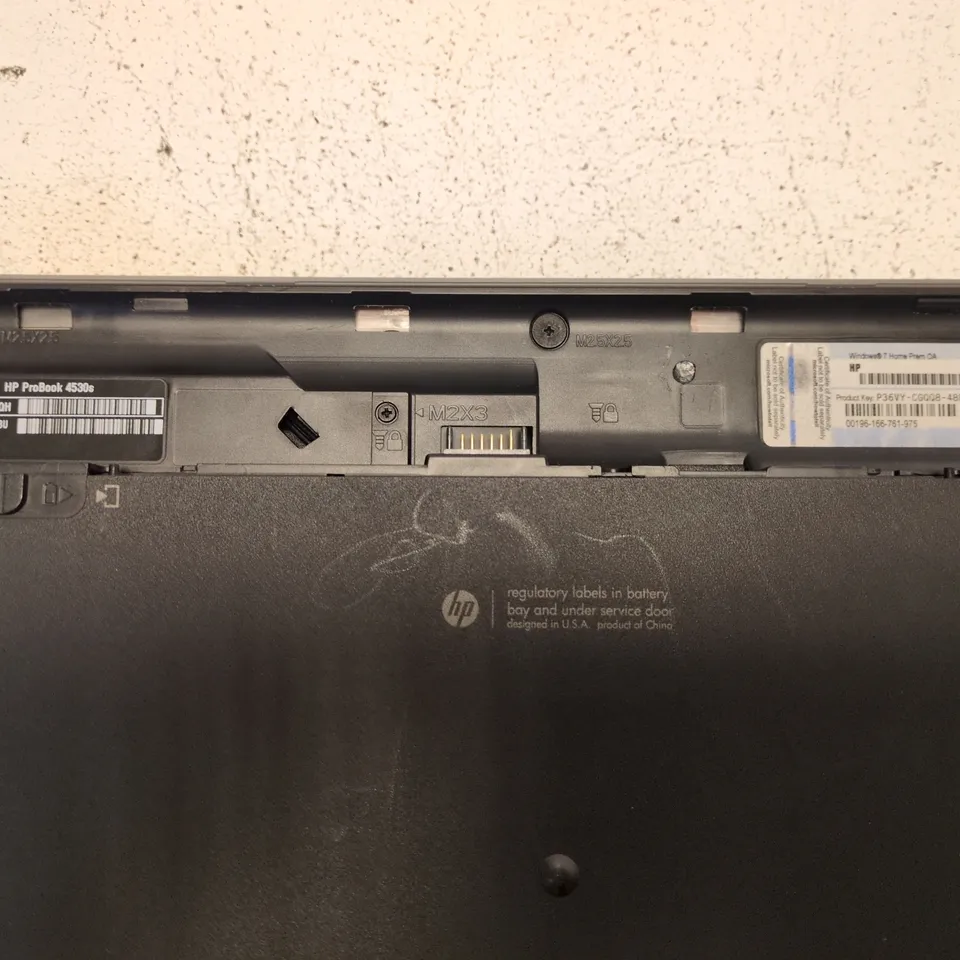 HP PROBOOK 4530S LAPTOP – FAULTY, BATTERY MISSING
