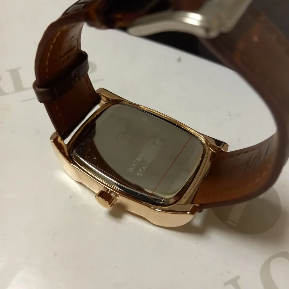 TALIS CO BROWN CROC LEATHER STRAP WRISTWATCH RRP £550