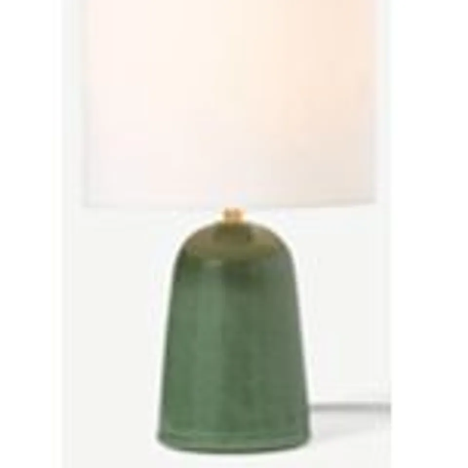 BRAND NEW BOXED MADE NOOBY REACTIVE GREEN CERAMIC TABLE LAMP