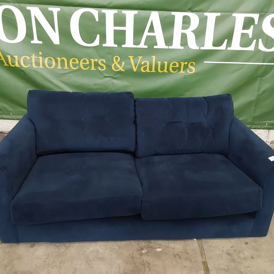 QUALITY BRITISH DESIGNER LOUNGE Co. PHOEBE 2.5 SEATER SOFA NAVY BLUE PLUS FABRIC 