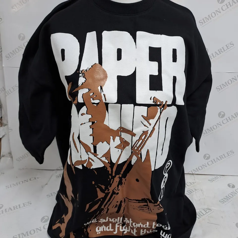 PAPERROUND BLACK T-SHIRT - M